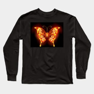 Fire Butterfly Peacock Long Sleeve T-Shirt